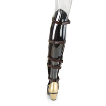 Load image into Gallery viewer, MAIDEN-8830 Funtasma 2.5&quot; Heel Brown and Gold Women&#39;s Boots