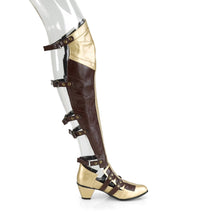 Load image into Gallery viewer, MAIDEN-8830 Funtasma 2.5&quot; Heel Brown and Gold Women&#39;s Boots