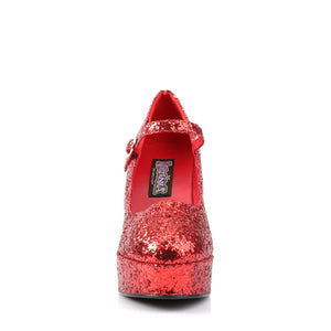 MARYJANE-50G Funtasma 4" Heel Red Glitter Women's Sexy Shoes