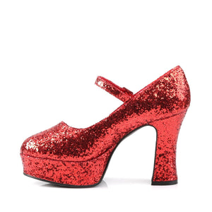 MARYJANE-50G Funtasma 4" Heel Red Glitter Women's Sexy Shoes