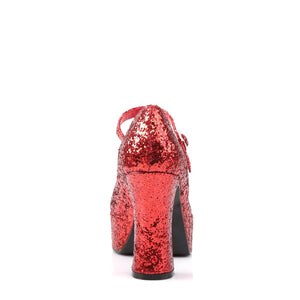 MARYJANE-50G Funtasma 4" Heel Red Glitter Women's Sexy Shoes