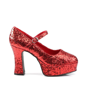 MARYJANE-50G Funtasma 4" Heel Red Glitter Women's Sexy Shoes