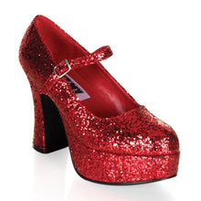 Load image into Gallery viewer, MARYJANE-50G Funtasma 4&quot; Heel Red Glitter Women&#39;s Sexy Shoes