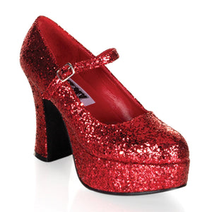 MARYJANE-50G Funtasma 4" Heel Red Glitter Women's Sexy Shoes