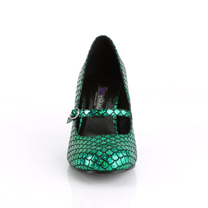 MERMAID-70 Funtasma 3" Heel Green Hologram Women's Sexy Shoe