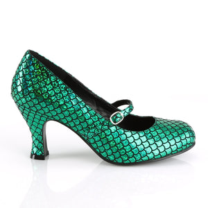 MERMAID-70 Funtasma 3" Heel Green Hologram Women's Sexy Shoe