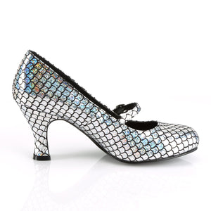 MERMAID-70 Funtasma 3" Silver Hologram Women's Sexy Shoes