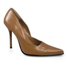 Load image into Gallery viewer, MILAN-01 Pleaser 4.5 Inch Heel Camel Leather Fetish Footwear