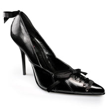 Load image into Gallery viewer, MILAN-07 Pleaser 4.5 Inch Heel Black Leather Fetish Footwear