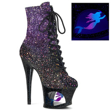 Load image into Gallery viewer, MOON-1020MER Pleaser 7&quot; Heel Purple Pole Dancing Platforms