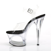 Load image into Gallery viewer, MOON-708 7&quot; Heel Clear and Black Pole Dancing Platforms