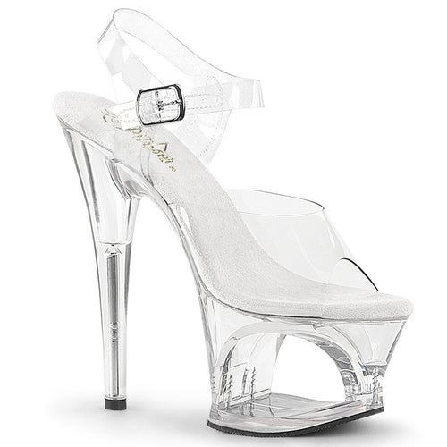 MOON-708 Pleaser 7 Inch Heel Clear Pole Dancing Platforms