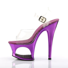 Load image into Gallery viewer, MOON-708DMCH 7 Inch Heel ClearPurple Chrome Strippers Shoes