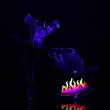 Load image into Gallery viewer, MOON-708FLM Sexy Shoes Clear Black Ombre Pole Dancer Shoes