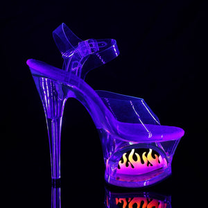 MOON-708FLM 7" Heel Clear and Ombre Pole Dancing Platforms