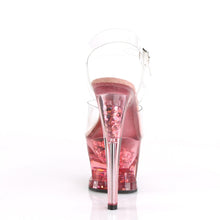 Load image into Gallery viewer, MOON-708GFT 7&quot; Heel Clear &amp; Pink Tinted Pole Dancer Platform