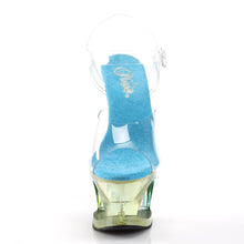 Load image into Gallery viewer, MOON-708MCT 7&quot; Heel Clear Light Blue Tint Strippers Shoes