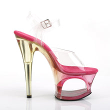 Load image into Gallery viewer, MOON-708MCT 7&quot; Heel Clear &amp; Pink Tinted Pole Dancer Shoes