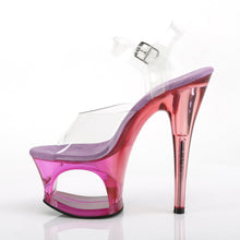 Load image into Gallery viewer, MOON-708MCT 7&quot; Heel Clear Purple Tinted Pole Dance Platforms