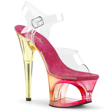 Load image into Gallery viewer, MOON-708MCT 7&quot; Heel Clear &amp; Pink Tinted Pole Dancer Shoes