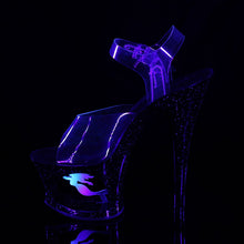 Load image into Gallery viewer, MOON-708MER 7&quot; Heel Clear and Black Pole Dancing Platforms