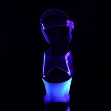 Load image into Gallery viewer, MOON-708MER 7&quot; Heel Clear and Blue Ombre Pole Dancer Shoes