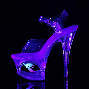 MOON-708MER Pleaser 7 Inch Heel Clear Pole Dancing Platforms