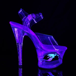 MOON-708MER Pleaser 7 Inch Heel Clear Pole Dancing Platforms