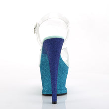 Load image into Gallery viewer, MOON-708OMBRE 7&quot; Heel Clear Aqua Blue Ombre Strippers Shoes