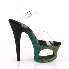 Load image into Gallery viewer, MOON-708OMBRE 7&quot; Heel Emerald Black Ombre Pole Dancer Shoes