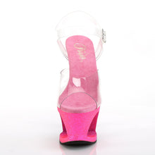 Load image into Gallery viewer, MOON-708OMBRE 7&quot; Heel Clear Pink Lavender Ombre Sexy Shoes