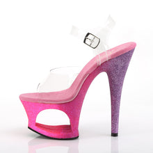 Load image into Gallery viewer, MOON-708OMBRE 7&quot; Heel Clear Pink Lavender Ombre Sexy Shoes