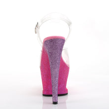 Load image into Gallery viewer, MOON-708OMBRE 7&quot; Heel Clear Pink Lavender Ombre Sexy Shoes