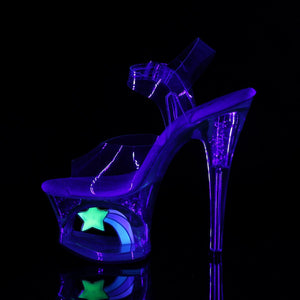 MOON-708RSS Pleaser 7 Inch Heel Clear Pole Dancing Platforms