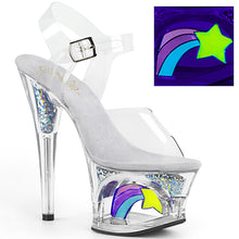 Load image into Gallery viewer, MOON-708RSS Pleaser 7 Inch Heel Clear Pole Dancing Platforms