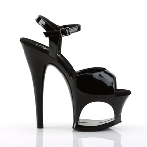 MOON-709 Pleaser 7 Inch Heel Black Pole Dancing Platforms