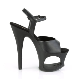 MOON-709 Pleaser 7 Inch Heel Black Pole Dancing Platforms