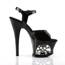 Load image into Gallery viewer, MOON-709SK 7&quot; Heel Black and Pewter Pole Dancing Platforms