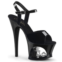 Load image into Gallery viewer, MOON-709TG Pleaser 7 Inch Heel Black Pole Dancing Platforms