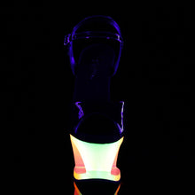 Load image into Gallery viewer, MOON-709UV 7&quot; Heel Black Neon Multi Pole Dancing Platforms