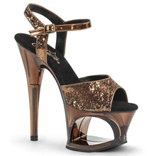 Load image into Gallery viewer, MOON-710GT 7 Inch Heel Bronze Glitter Pole Dancing Platforms