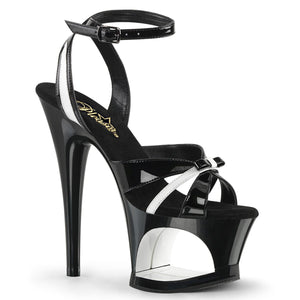 MOON-728 7" Heel Black and White Pole Dancing Platforms