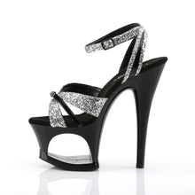 Load image into Gallery viewer, MOON-728 7&quot; Heel Silver Glitter Pole Dancing Platforms