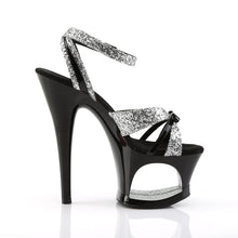 Load image into Gallery viewer, MOON-728 7&quot; Heel Silver Glitter Pole Dancing Platforms