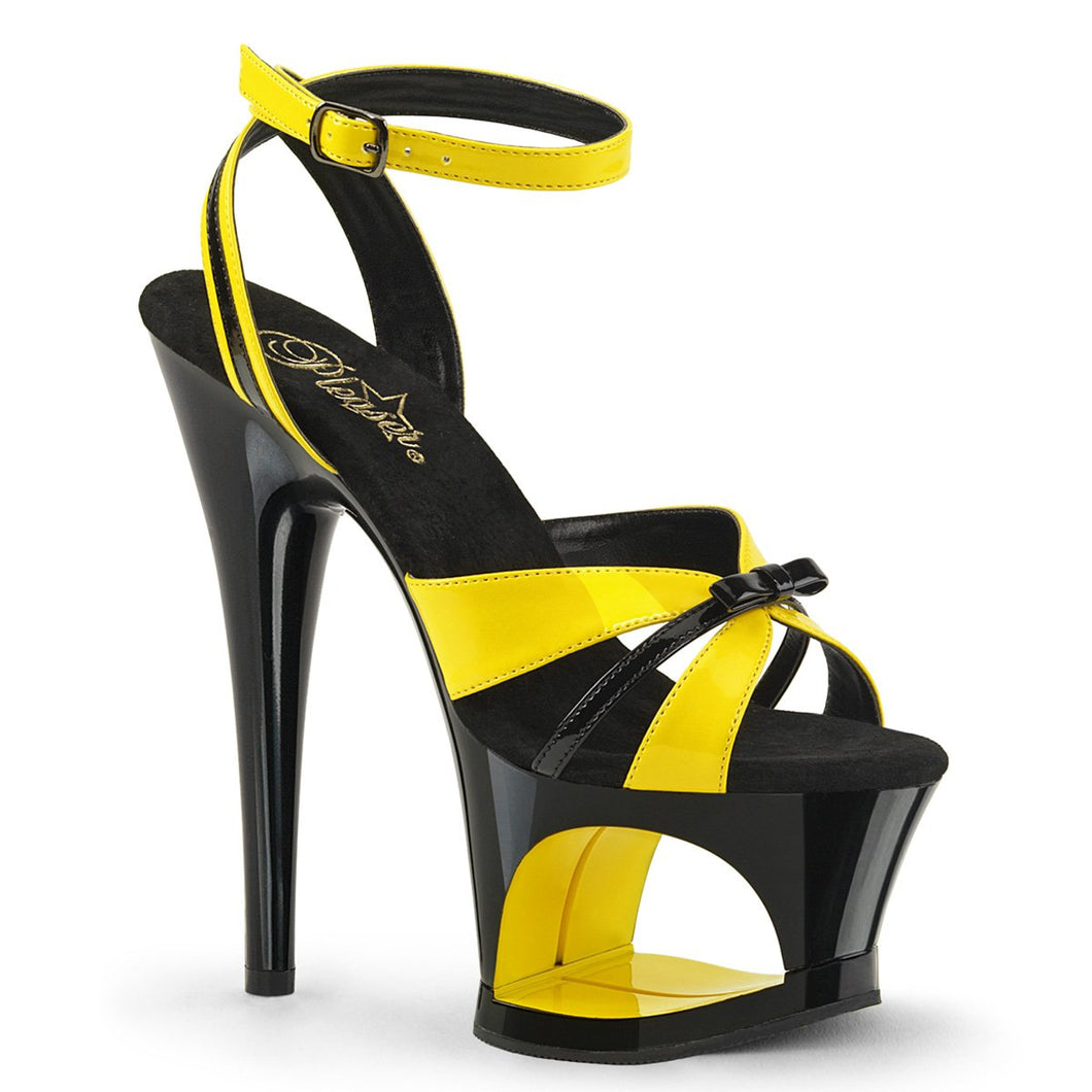 MOON-728 Pleaser 7 Inch Heel Yellow Pole Dancing Platforms