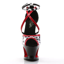 Load image into Gallery viewer, MOON-740 7&quot; Heel Dalmatian Red/Black Pole Dancing Platforms