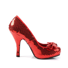 Load image into Gallery viewer, OZ-06 Funtasma 4.5 Inch Heel Red Sequins Women&#39;s Sexy Shoes