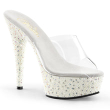 Load image into Gallery viewer, PEARLIZE-601 6&quot; Heel Clear and White Pole Dancing Platforms