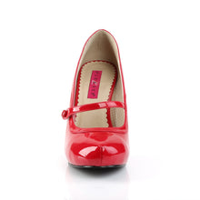 Load image into Gallery viewer, PINUP-01 Pleaser Pink Label 4.5 Inch Heel Red Platform Shoes