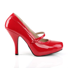 Load image into Gallery viewer, PINUP-01 Pleaser Pink Label 4.5 Inch Heel Red Platform Shoes